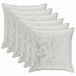 vidaXL Taie d'oreiller - 6 pièces - BOIS - Gris clair - 55 x 55 cm - Flanelle