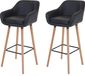 Mendler Set de 2 tabourets de bar Malmö T381, similicuir, noir