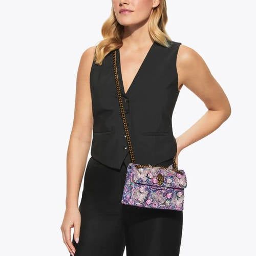 Kurt Geiger Mini Kensington Butterfly paars crossbody tas