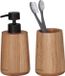 Sealskin Earth Badkamerset - Zeepdispenser 150 ml - Tandenborstelbeker - Eiken