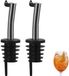 Westmark 2 bec verseur pour bouteilles, avec clapets et tuyaux d'air, métal/acier inoxydable, bouchons en plastique, Inox Eco-Pour, noir/argent, 45572280