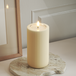 Unique Candles Unique LED Bougie rainurée D 8 x 15 cm Crème