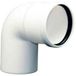 Conduit de fumée courbe PPS DN 080 87° – Polypropylène auto-extinguible 2 mm – Joint silicone inclus – Pour chaudières à condensation