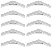 Merkloos Hoeksteunen - 10 Stuks - 135 Graden - Aluminiumlegering - Wit