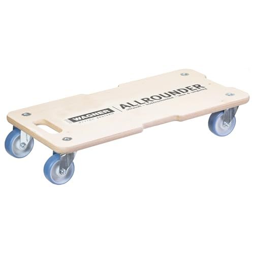 WAGNER Transport dolly MM 1325 I 59 x 29 cm - voor onhandelbare voorwerpen, apparatuur & meubels I draagvermogen 300 kg I 3 verzonken handgrepen I zeer mobiel I FSC®-gecertificeerd - 20132501