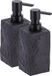 Tendance Zeeppompje/dispenser Ruby - 2x - zwart - kunststeen - 18 cm - 260 ml