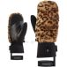 Ziener Katniss-Z Skiwanten voor dames, wintersport, kunstbont, lederen binnenhand, Chocolate Leo, L