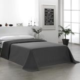 Martina Home Sprei, omkeerbaar, 100% polyester, antraciet, zwart, bed 105 cm