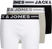 Jack&Jones junior Jongens Trunks 3-Pack - Light Grey Melange - Maat 128
