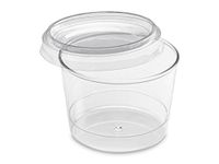 GUILLIN - Moulinipack Bodegacv250C karton met 300 glasplaten, rond, type Bodega, 25 cl en deksel, kunststof, transparant, 8,3 x 8,3 x 6 cm