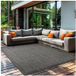 Carpetsale24 Tapis d'intérieur et d'extérieur Terrasse Balcon Tapis de cuisine résistant aux intempéries Aspect sisal Tissage plat Uni avec structure, Taille : 60x100 cm