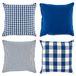 DII Kussensloop, stof, diverse marineblauw/gebroken wit, vierkant_18_inches