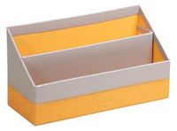 Rhodia brievenhouder, kunstleer, zilver