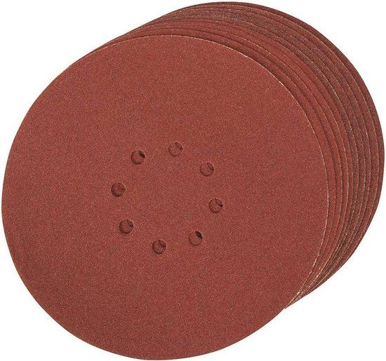 Silverline 225 mm geperforeerde klittenband schuurvellen - 10 stuks - Korrel 80