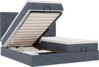vidaXL Ottoman Bed with Mattresses 160x200cm Velvet Dark Grey