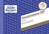 AVERY Zweckform 304 bewijs van inkomsten met documentprint (A6 dwars, door juridische experts gecontroleerd, voor Duitsland voor een correcte, voordelige boekhouding, 50 vellen) groen
