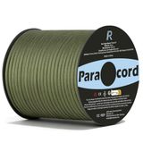 Romon Paracord 4 mm, paracord 550 nylon, parachutetouw, 9 draden, touw, kampeertouw, klimmen, parachutetouw, tactisch touw voor survival, outdooractiviteiten, legergroen, 30 m