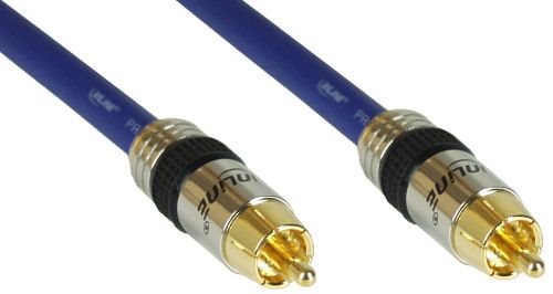 Inline 89810P - Composiet videokabel - 10 m - Blauw