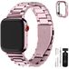 Fullmosa Compatibel met Apple Watch Band 38mm/40mm/41mm, roestvrijstalen horlogeband voor iWatch/Apple Watch SE, Series 7/6/5/4/3/2/1, 38mm/40mm/41mm Rose roze