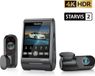 Viofo A229 Pro 3CH Dashcam - 4K Ultra HD Caméra avant + 2K Caméra arrière + Caméra intérieure - Sony STARVIS 2 - Vision nocturne - GPS - WiFi