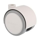 WAGNER Design meubelrol/zwenkwiel - soft - diameter Ø 40 mm, bouwhoogte 45 mm, papyruswit/grijs, draagkracht 35 kg - 01670401