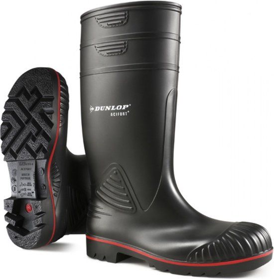 Dunlop A442031 Acifort Zwart Knielaarzen S5 Heren - Maat 48