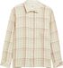 s.Oliver Geruit Katoenen Overhemd Lange Mouw Beige Heren L