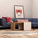 Hanah Home Moderne koffietafelset (2 stuks), eiken & wit, 90 x 42 x 40 cm & 45 x 44 x 40 cm
