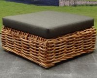 Sabuga Repose-pieds 92x92x48 cm Rotin Naturel
