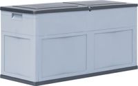 vidaXL Opbergkist 320 L Grijs Zwart