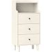 Mobliva Commode à 3 tiroirs et 2 étagères ouvertes, design moderne et stable, idéale pour la chambre ou le salon, 47 x 29 x 95 cm, finition bois blanc.