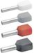 Klauke 87010 Dubbele adereindhulzen 0.75 mm² Grijs 1000 stuk(s)