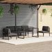Prolenta Maison Exclusive - Tuinloungeset, 6-delig, met kussens, aluminium, antraciet