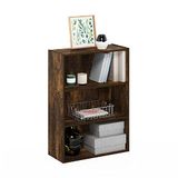 Furinno PASIR 3-laags opbergplanken boekenkast, boekenplank, amber grenen