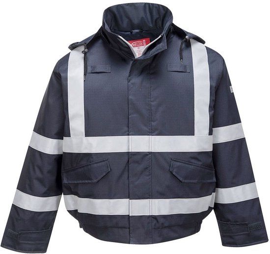Portwest Bizflame Multi Beschermend Bomber Regenjack S783 - Marine - M