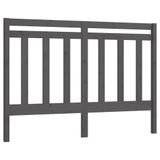 vidaXL Hoofdeind & Voeteind Grijs Grenenhout 146x4x100 cm