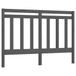 vidaXL Hoofdeind & Voeteind Grijs Grenenhout 146x4x100 cm