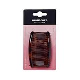 Manicare Insteekkammen Schildpadmotief Franse Stijl, Set van 2 Kunststof Plooikammen met Sterke Grip voor Opsteekkapsels en Haarstyling