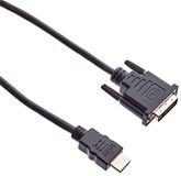 Pro Signal PSG02572 HDMI Mannelijk naar DVI-D Mannelijk Lead, 5m, Zwart