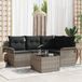 Prolenta Maison Exclusive - Tuinset met 5 delen, grijze polyrotan loungeset