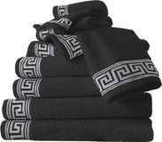 GC GAVENO CAVAILIA Handdoekenset 500 GSM | 8-delige handdoekenset | 2 handdoeken + 2 badhanddoeken + 4 gezichtshanddoeken | Familiepakket Handdoekenset van Egyptisch katoen | antraciet