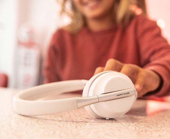 Happy Plugs Play Bedraad/Draadloze Bluetooth On-Ear Koptelefoon Wit