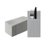PAW Airlaid Servetten (1/8 pocket) Monocolor zilver - 25 Stuks