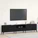 Maison Exclusive Meuble TV exclusif - Dimensions : 200 x 25 x 44 cm - Couleur : Noir imitation chêne - Matériau : Panneau de particules