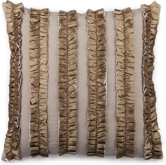 Dutch Decor Kussenhoes Paraguay 45x45 cm kiezel | Exclusief kussenvulling