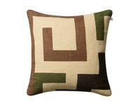 Chhatwal & Jonsson Aman Housse de coussin 50x50 cm taupe-cactus vert-brun