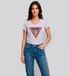 Guess T-shirt Driehoek Paisley Korte Mouw Wit S