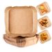 GOURMETmaxx bakpapier schalen voor friteuses met warme lucht 200-set 20x20x4,5cm bruin