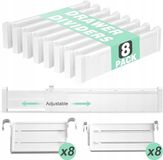 Merkloos 8x Verstelbare Ladeverdelers 10 cm Hoog