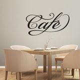Sticker mural café - 147x273 cm - Noir